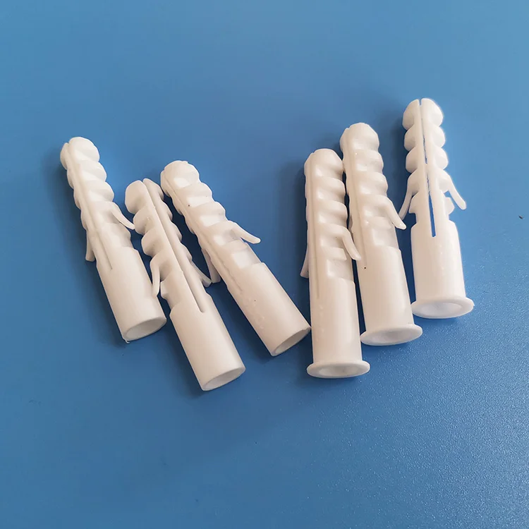 Longsan factory stock Burst plastic wall plug 10*50 fishtail type expansion plug expansion bolt anchor wood screw expansion tube