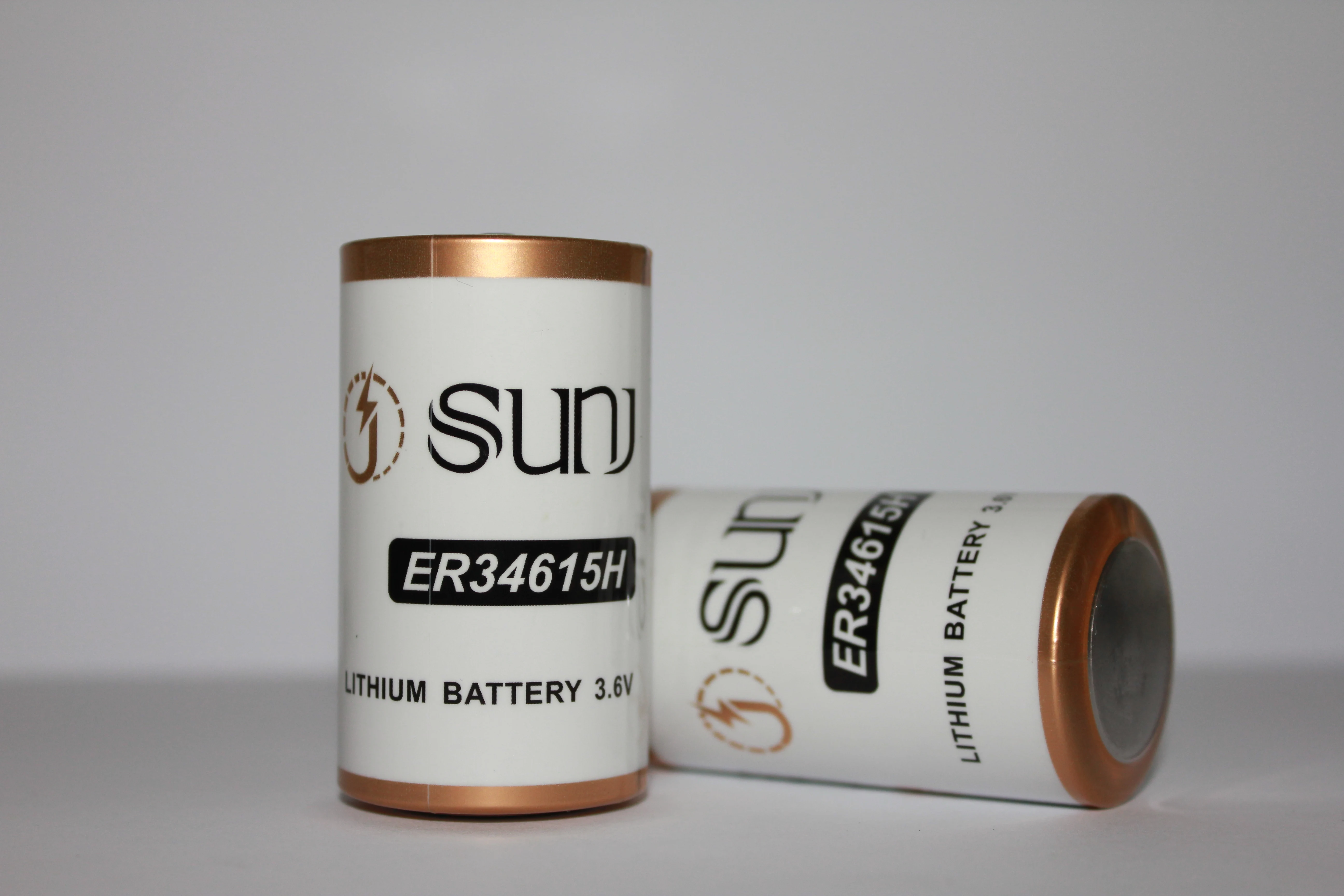 Sunj Battery Lithium 34615 19000mAh 3.6V Non Rechargeable 3.6V D Size Er34615 Battery