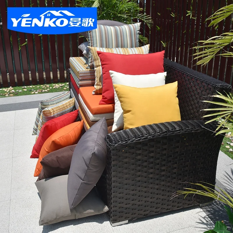 Patio rattan furniture waterproof custom seat cushion covers outdoor cushions & pillow case  floor cushions home decorate