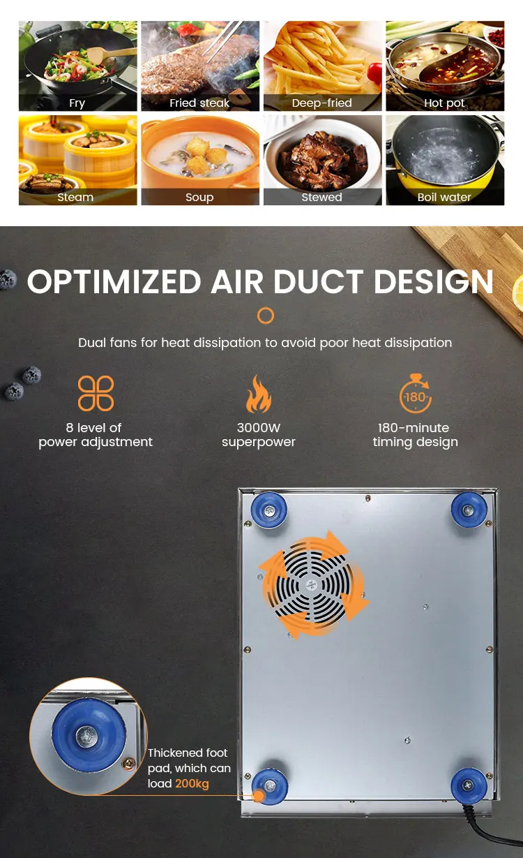 Factory Hot Sale Commercial 3000W Electric Induction Cooker High Power Induction Stove