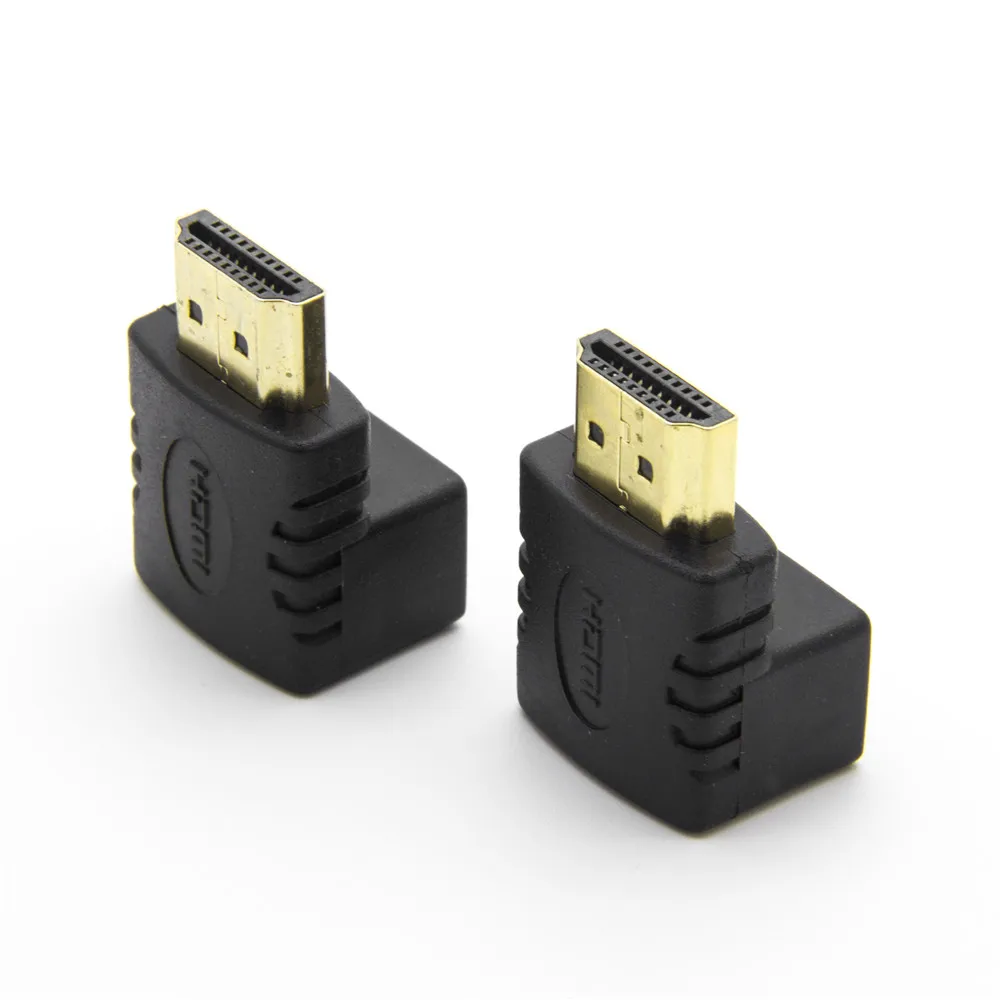 High quality 90 270 Degree Right Male To Female Converter Extender HDMI compatible Adapter For PS4 HDTV Projetor Laptop