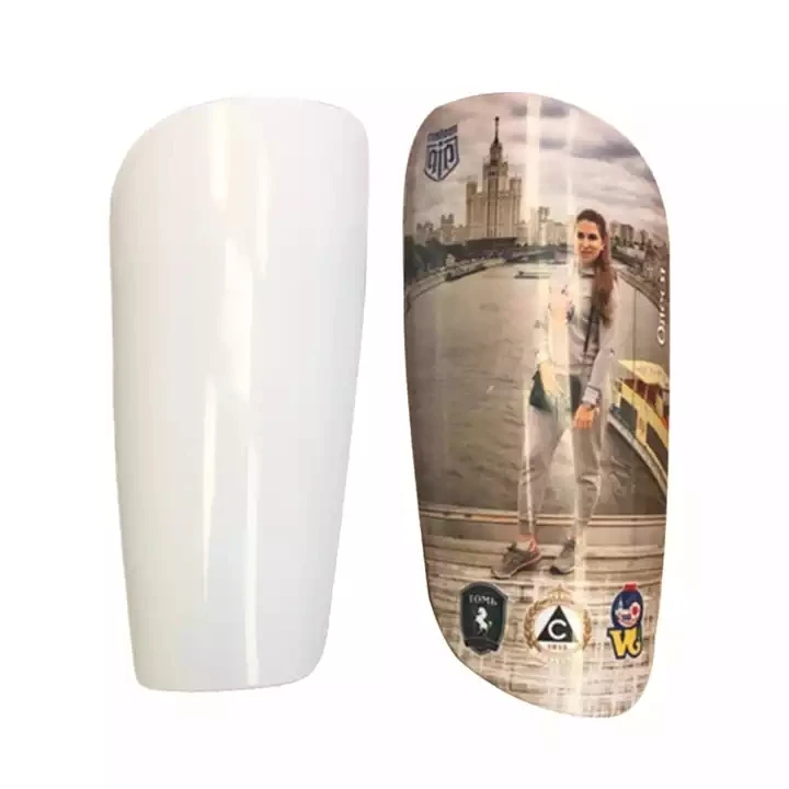 Wholesale Sublimation Blank White shin guard printing Shin Pad for custom print Football Soccer shin guard