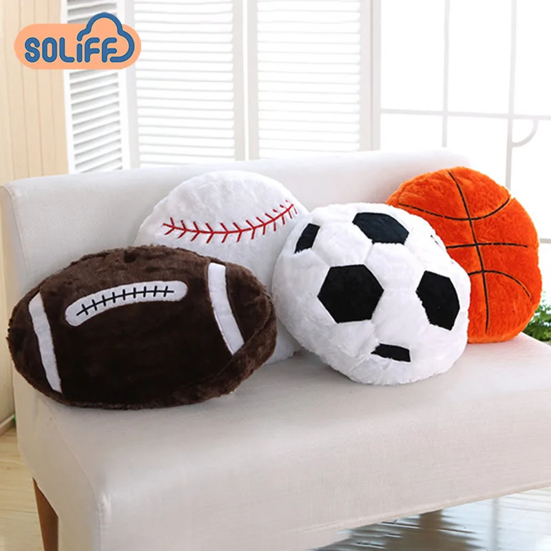 Cheap Promotional Soccer Sports Ball Pillow Toy Stuffed Soft Plush Football Toy Home Sofa Decoration Cushion Pillow