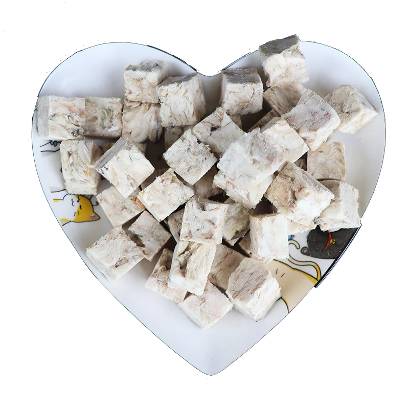 new batch cod fish cube wholesale salmon dice factory price freeze dried tuna cube