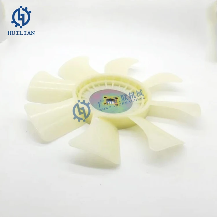 129436-44740 Fan Cooling Engine Y@nm@r 4TNV88  4 Holes 8 Leaves Fan Blade Fits  K0m@tsu PC40-7 PC35R-8 4D88E 4D84-2