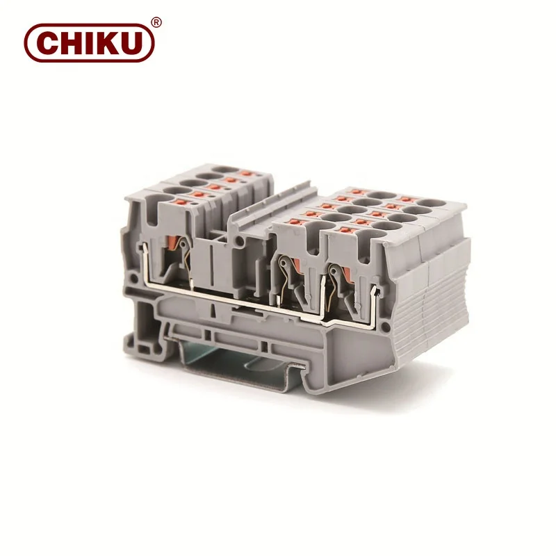Factory Direct CHIKU Terminal Blocks Direct Push in Upper Spring Spring Break Test Feature