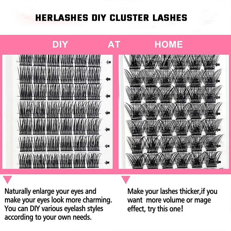 wholesale fluffy 4 in 1 mixed sizes 8-16mm extensions cluster lash customizable diy superfine 30d 480 kit with private labeling