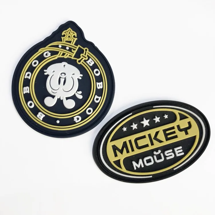 Garment Accessories Custom 3D Embossed Logo Soft PVC Label Rubber Patch for Clothes