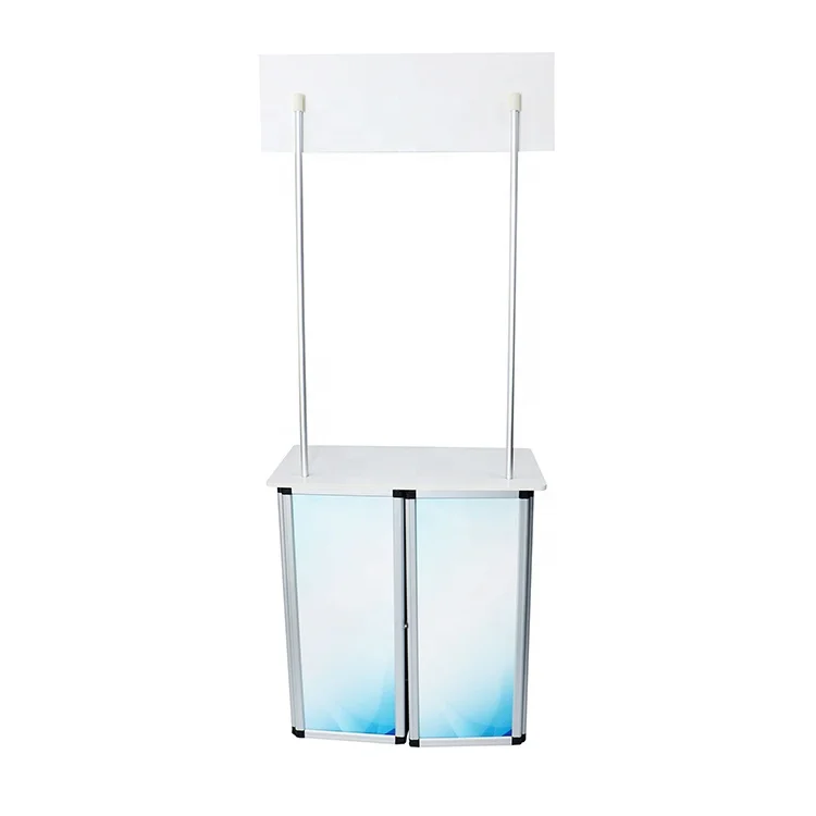 Aluminum Frame Exhibition Trade Fair Promotion Pop Up Counter, Promotion Booth Table