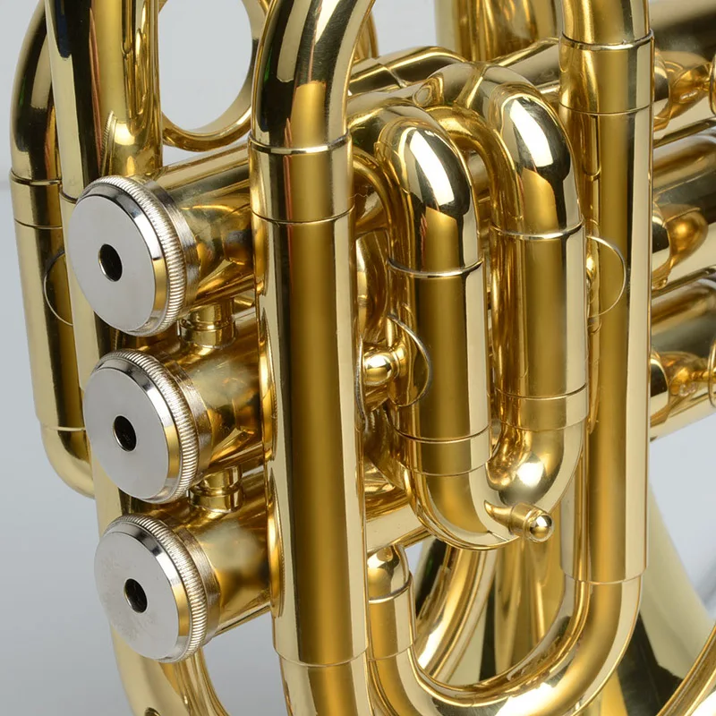 musical instrument brass instrument trumpet Brass lacquer gold Bb mini trumpet