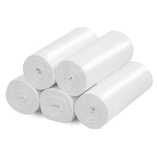 Custom eco friendly compostable  fully biodegradable flat or tshirt plastic garbage bag roll