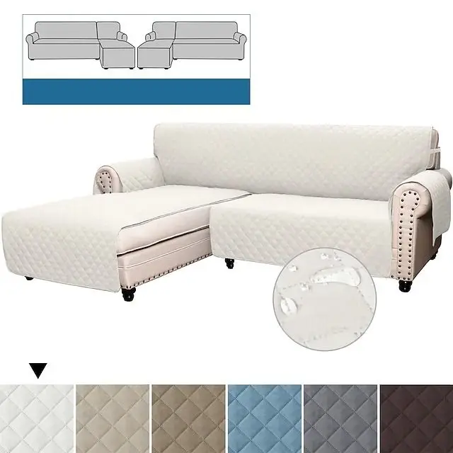 Reversible Sofa Slipcover L Shape Sofa Cover Sectional Couch Cover Sofa Cover for Pets Dog
