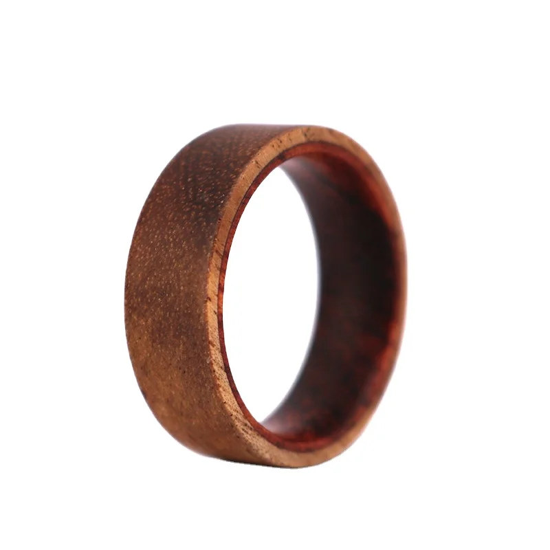 Natural Handmade Koa Rose Wood Man Ring,Combined Wood Ring