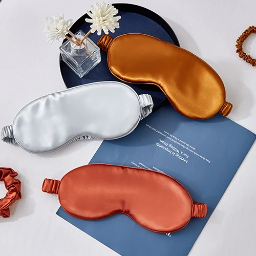 100% Natural Mulberry Silk Sleep Mask,Adjustable Super-smooth Soft Eye Mask For Sleep,Random Color Option Oeko-tex 100