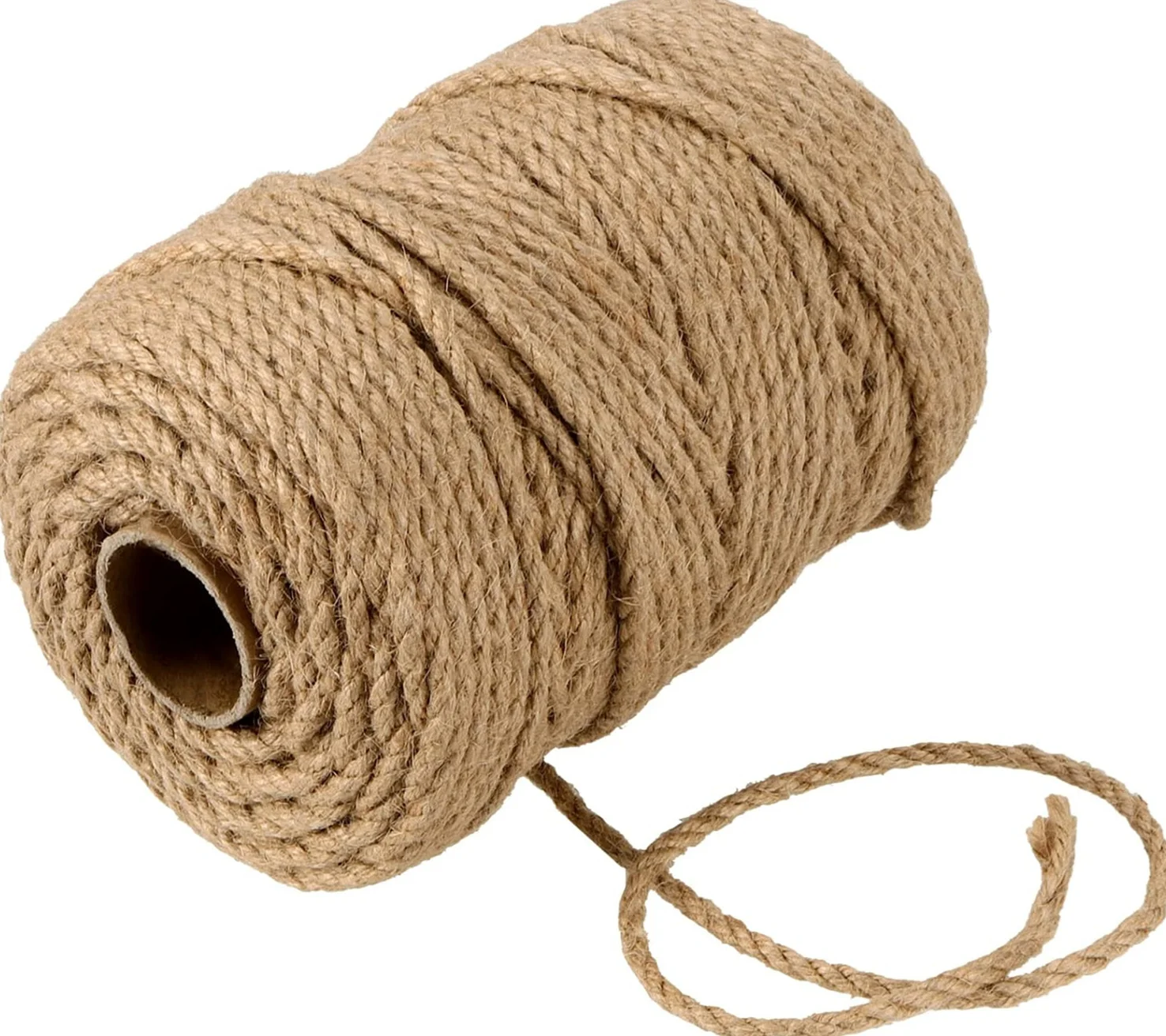 Natural Jute Twine, 5mm Thick 164Feet Long Jute String Rope Roll for Garden, Arts & Crafts, Home Decor, Packaging