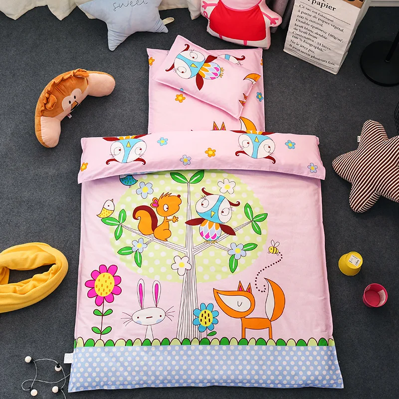 Luxury honeybee cartoon design Egyptian cotton kids duvet cover bed sheet set