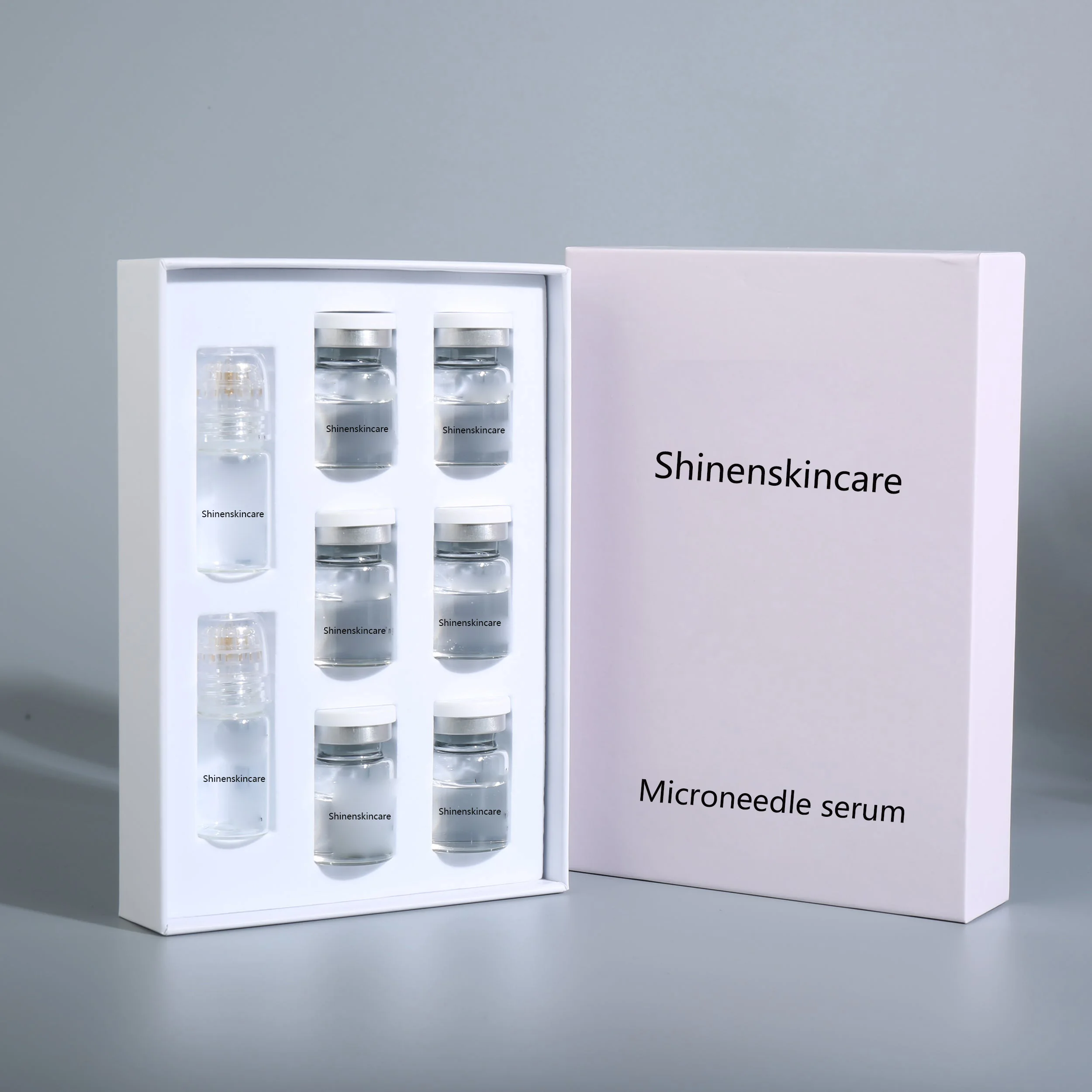 Korean Skin Care Anti Aging Remove Fine Line Whitening Smoothing & Brightening Microneedling Ampoules Serum Case