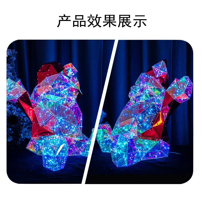 JM Christmas Decorations Colorful Santa Claus Modeling Lights Shopping Malls Beautiful Displays Props Scene Ornaments