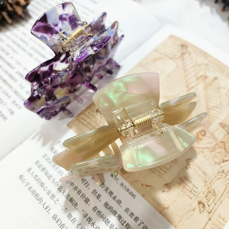 YJL Hot selling Classic Bow Design Ladies and Girls Hair Clip Exquisite Hair Claw Clip Acetate Hair Claw