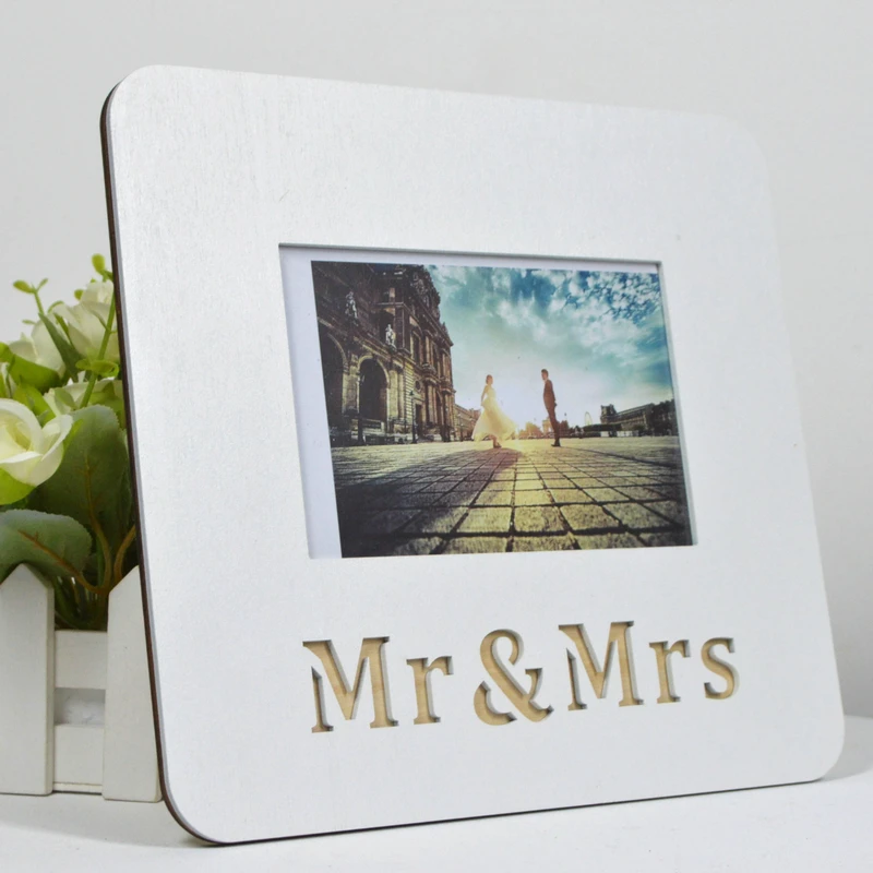  Фабричный поставщик Mr Mrs деревянная фоторамка чувства фото подарок для свадебной
