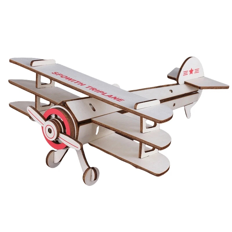 Hot Selling High Quality Laser Cut Wooden Jigsaw Puzzle Educational DIY Cartoon Model Assemble Toy for Kids Inspired by Fighter