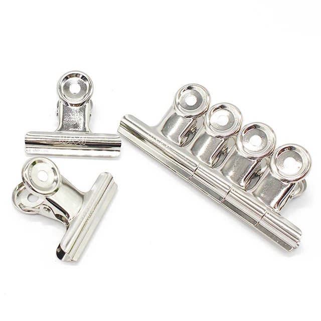 
China manufacturers stationary 19 mm Metal Silver paper binder clips for school office 