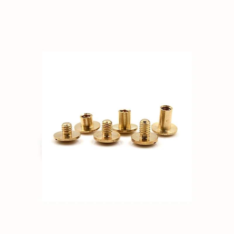 flat head slotting brass rivets for leather craft