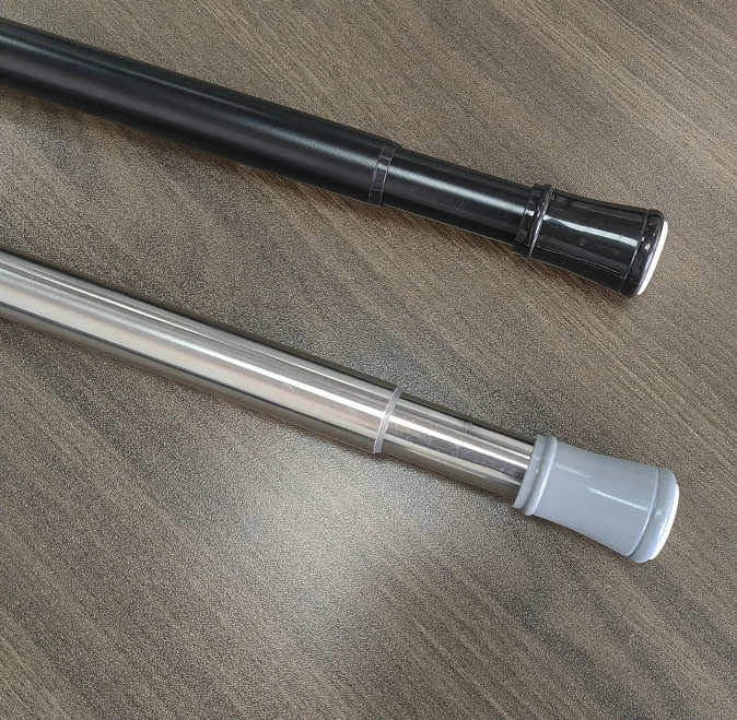 Custom Curtain Shower Rod Aluminium /Stainless Steel Washroom Curtain Rail Bathroom Tension Rod Shower Curtain Poles