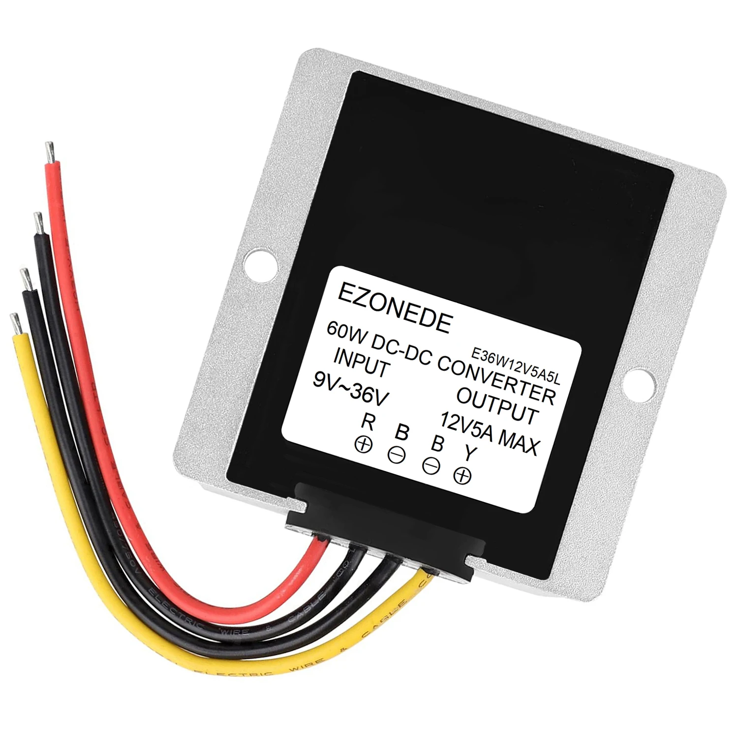 DC Stabilizer 9V-36V to 12V 5A 60W Auto Boost Buck Voltage Regulator DC-DC Step Up Down Converter 12V Volt Transformer for Car