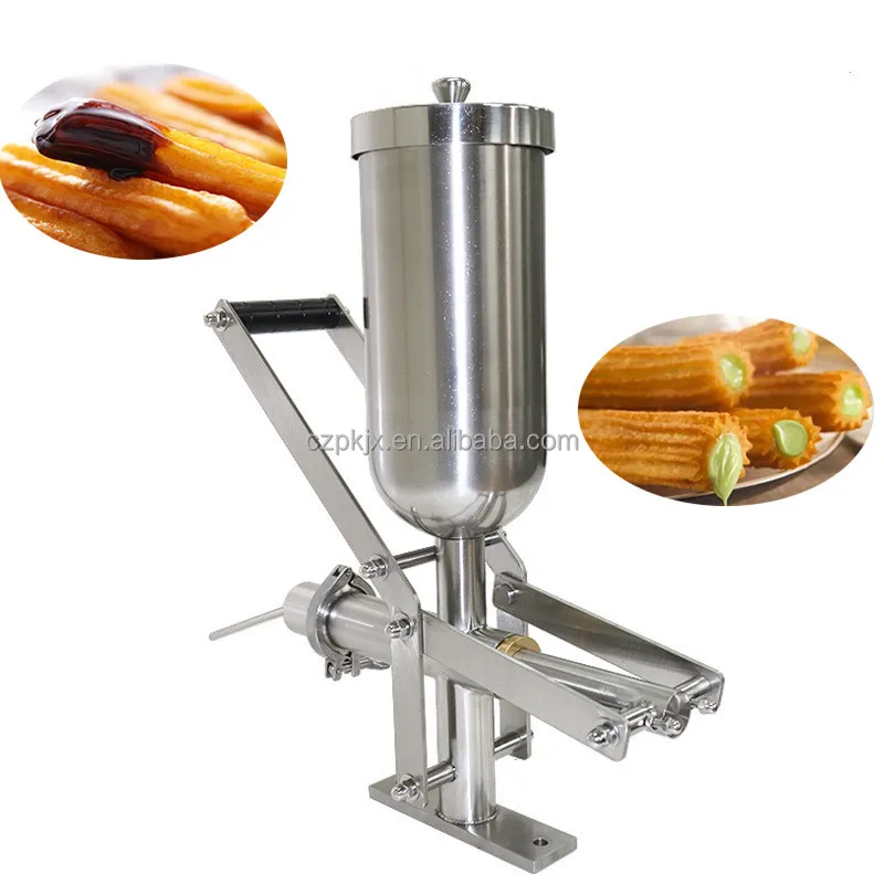 Испанский пончик Churros наполнитель 304 нержавеющей стали 5L Ручная разливочная машина с 3 насадками