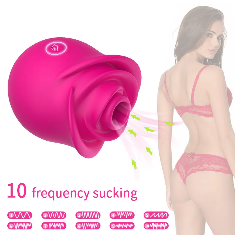 Kovida Manufacturer Red Cute Yoni Rose Shaped Suction Vibrator Pink Flower Adult Vibrator The Rose Sucking Sex Toy For Women