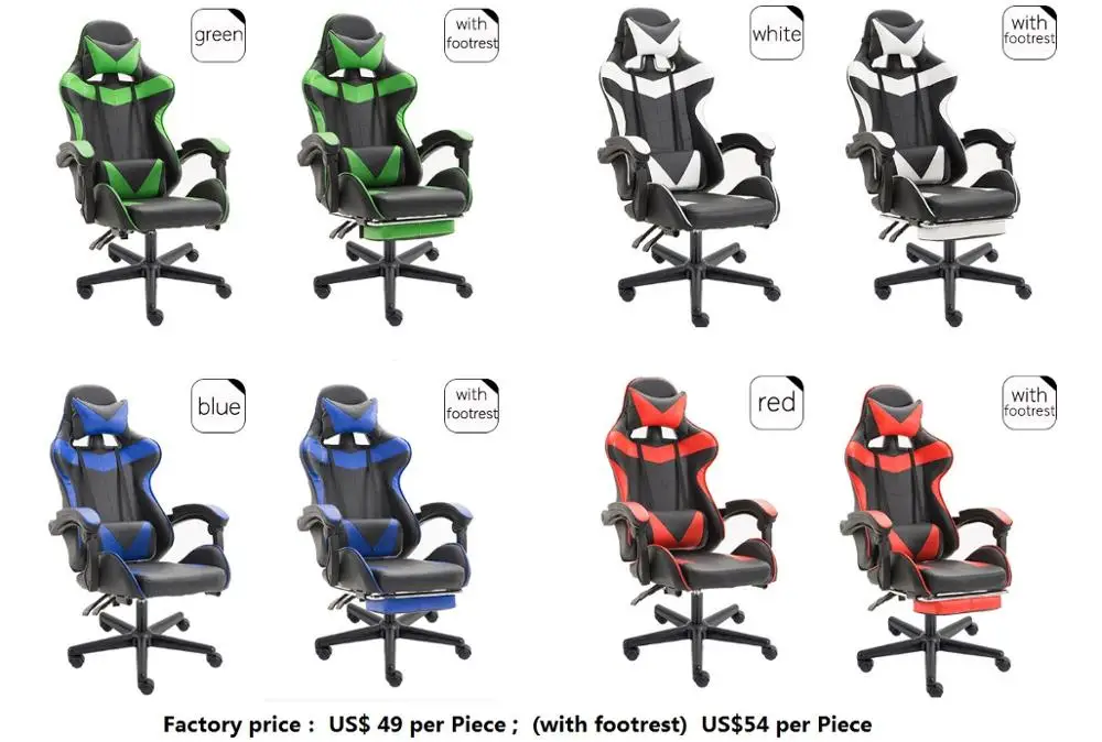 
Ergonomic Mesh Office Computer Executive Revolving Reclining Armrest Chairs For Gamer Leather Racing Style Luxury Gaming Chair 