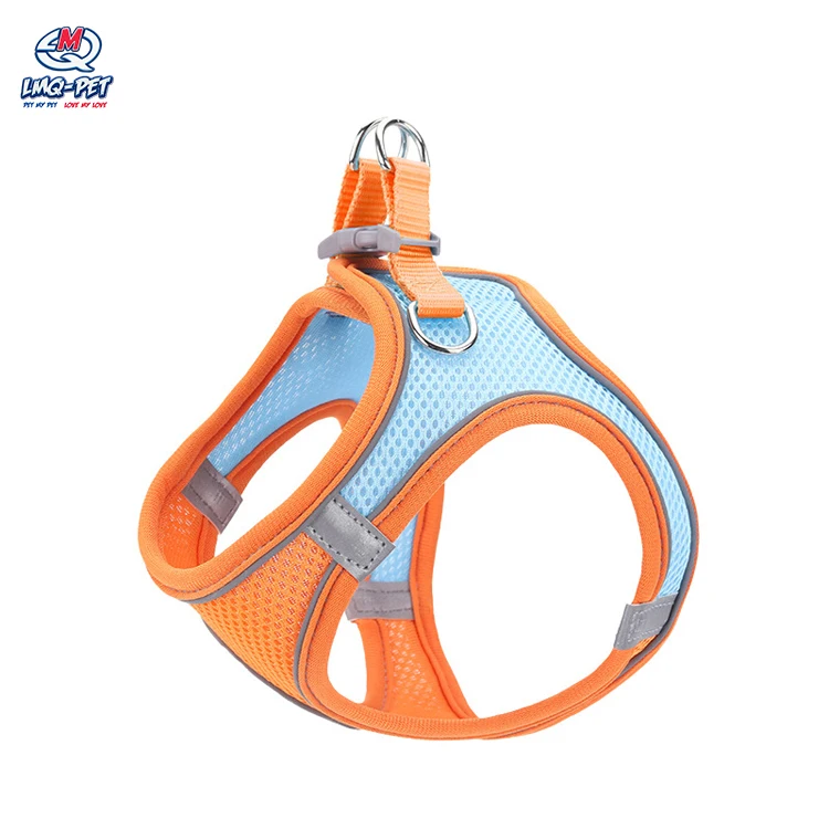 Pet Harness Adjustable Breathable Reflective Pet Harness Leash Set with Reflective Tape Cat Dog Harness