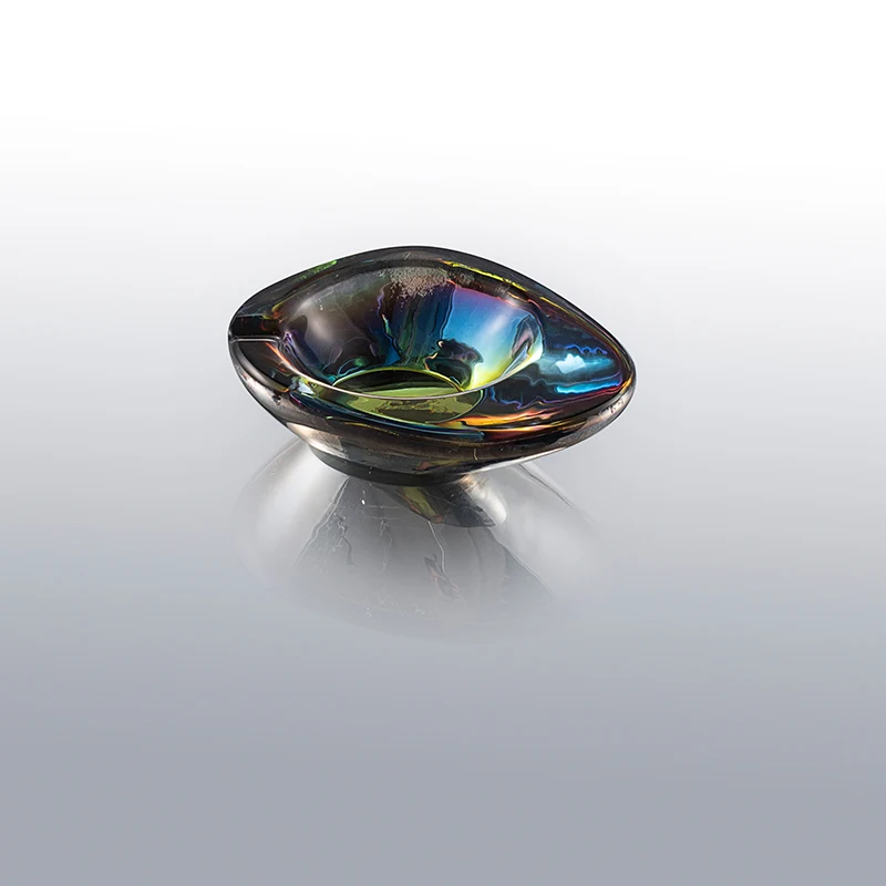 Новый дизайн, элегантная пепельница с кристаллами, маленькая индивидуальная форма, цвет покрытия для дома, бара, ресторана, украшения оптом