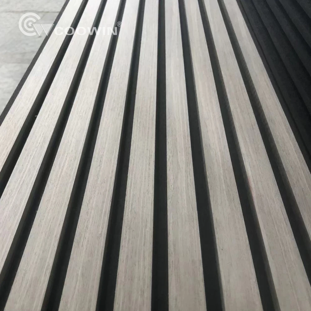 Sound Absorbing Black Oak Wood Slat Wall Panels Acupanel Acoustic Panel Akupanel
