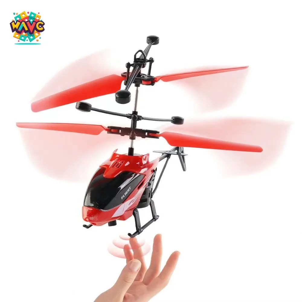 Wancheng TOYS sensor flying toys rc mini helicopter remote control plastic hand induction toy helicopter for children