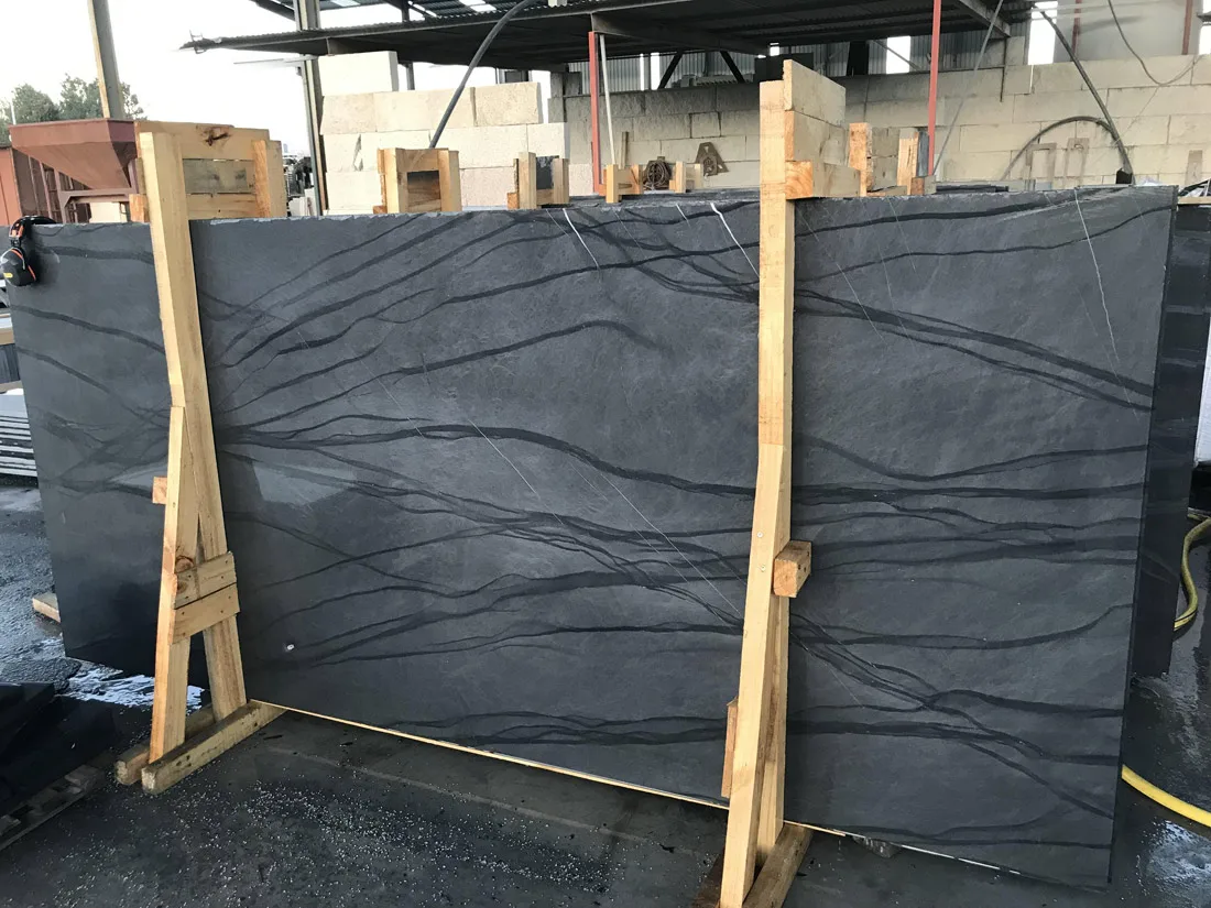 Factory Direct Slate Stone Tabletop Custom Made Large Slate Slabs Kitchen Polished Countertop