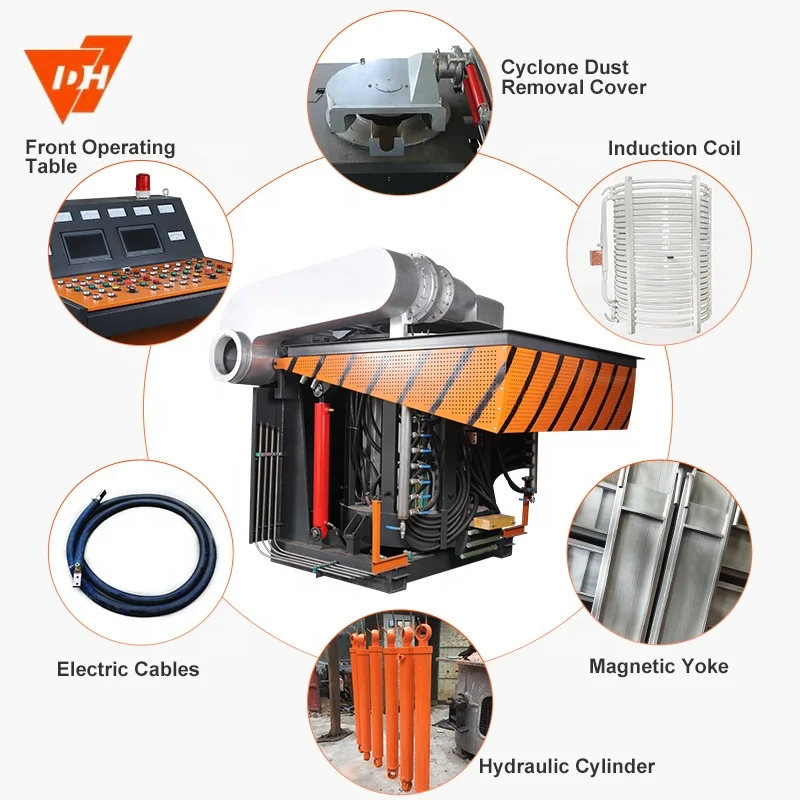 индукционная тигельная плавильная печи 5т