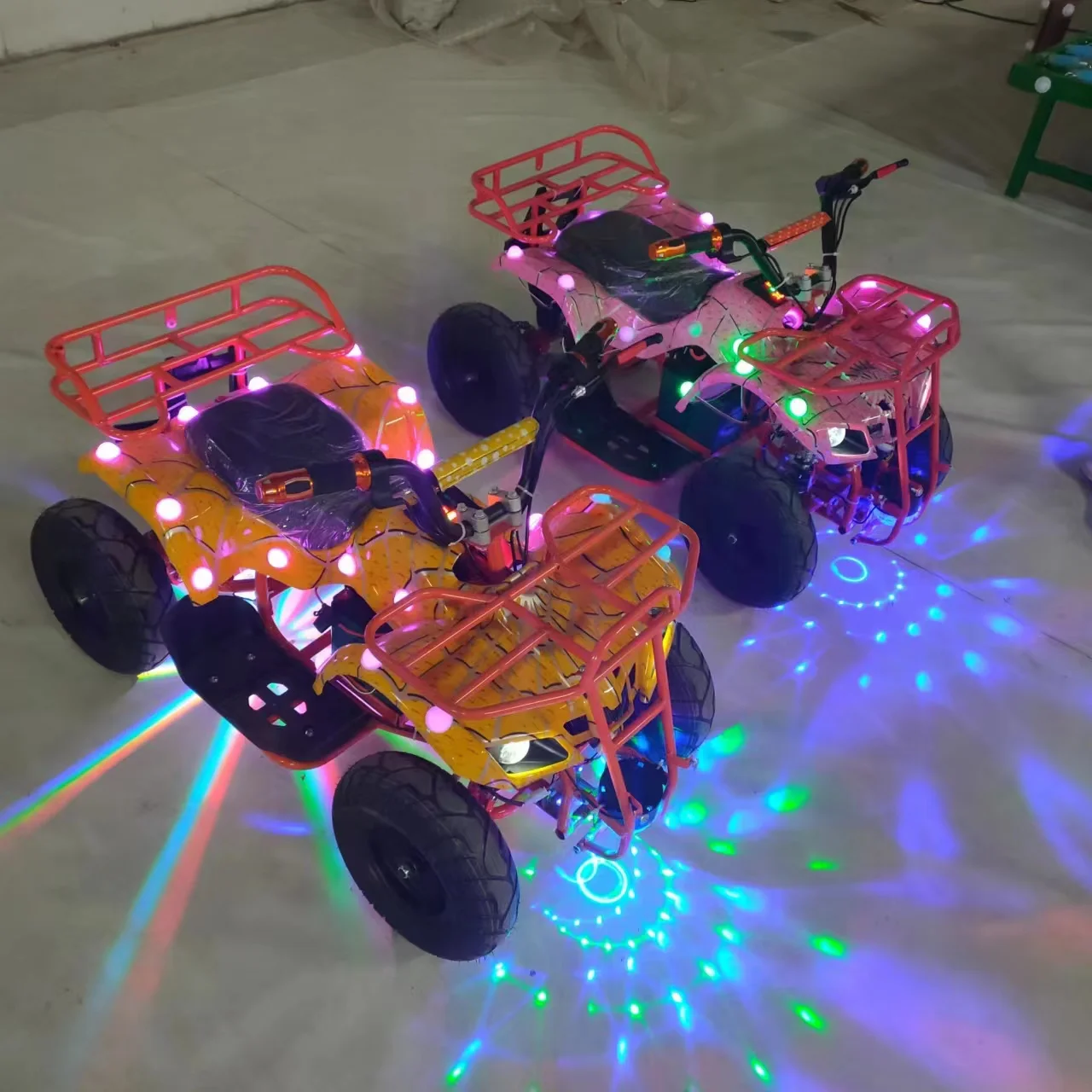 china factory ride on four wheels motorcycle  winter snow game   for family kids car amusement in shopping mall
