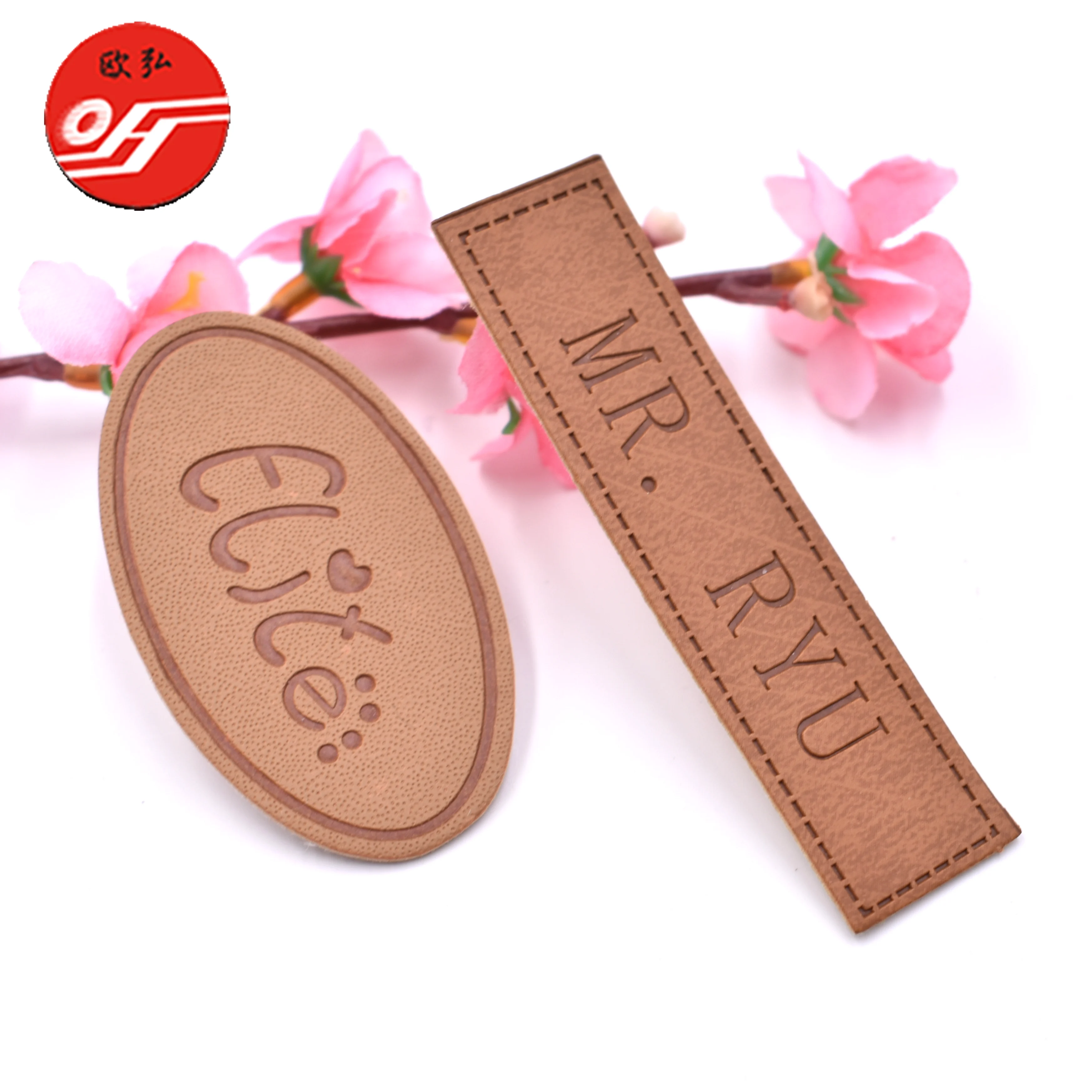 Лидер продаж, индивидуальный тисненый логотип, кожаный патч, индивидуальный логотип бренда, кожаная этикетка, тисненый модный бренд, кожа