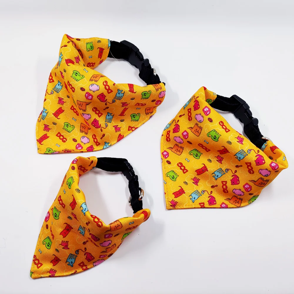 Wholesale Floral Pattern Pet Triangle Scarf Customized Logo Sublimation Dog Bandana Collar