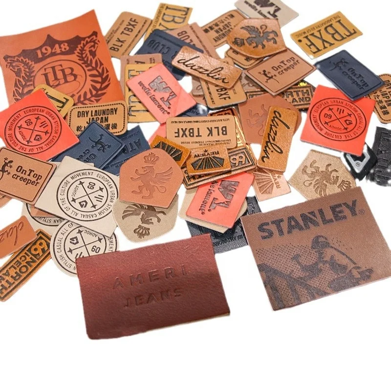 custom handbag faux leather jean label synthetic leather label for caps genuine leather label for jeans