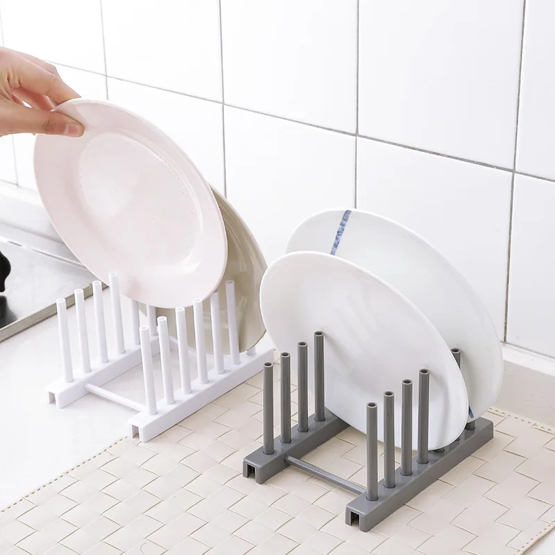 Wholesale Custom Plate Pot Cover Kitchenware Kitchen Storage Plastic Drain Dish Drainer Racks Kitchen Accessories