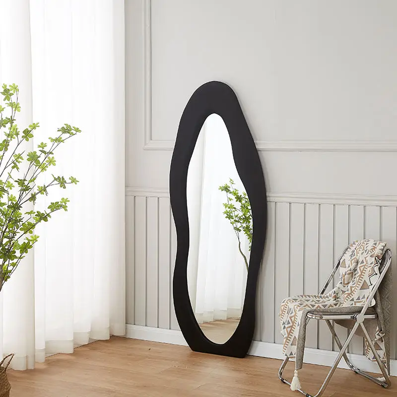Soft-Framed Floor-Standing Wave Dressing Mirror Customizable Living room dressing Mirrors