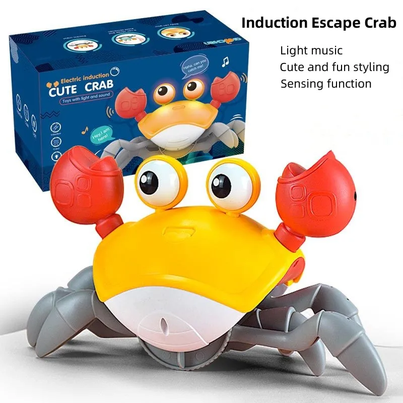 New Rechargeable Crawling Crabs Toy with Light and Music For Baby Fun Play