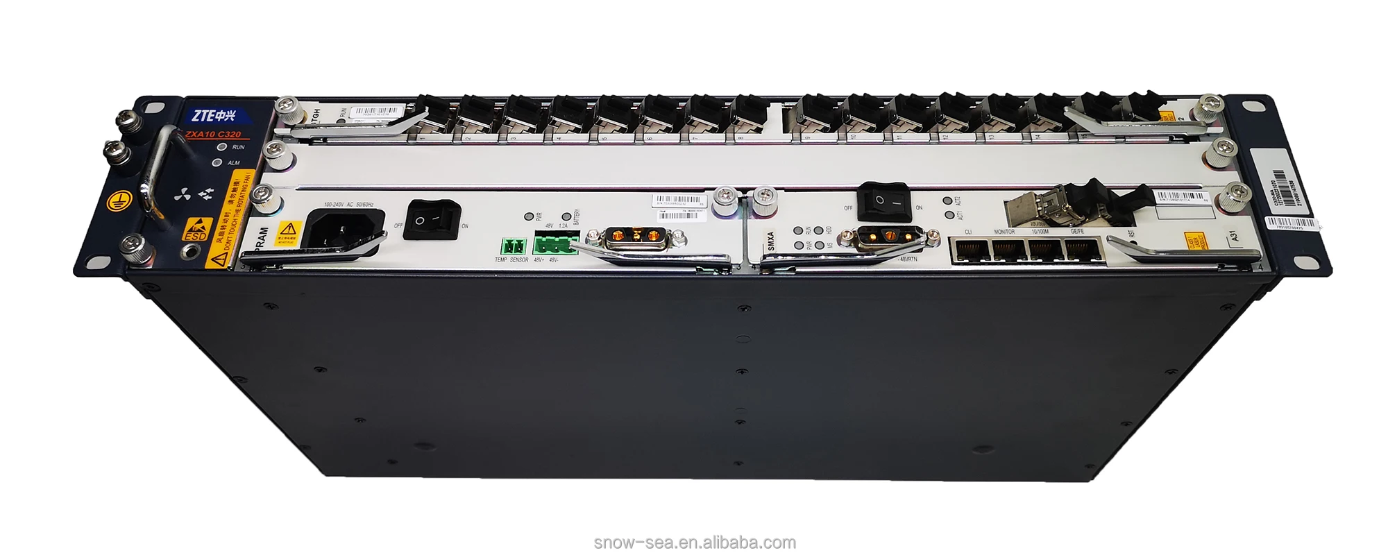 ZTE C320 16 PON Port GPON OLT with 1 Set 16 PON Port Business Card and 16pcs C++ GPON SFP