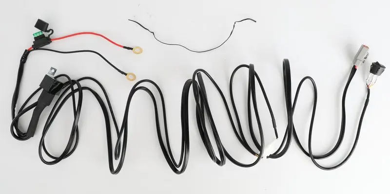 14AWG DTP Connector Wiring Harness Kit LED Light Bar 9-32V On Off Switch Power Relay Blade Fuse for Off Road Laser Driving Light