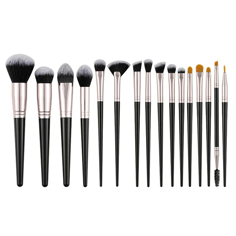 Customizable Makeup Brushes 16 pcs Premium Foundation Blending Face Powder Eye Shadows Makeup Brush Set