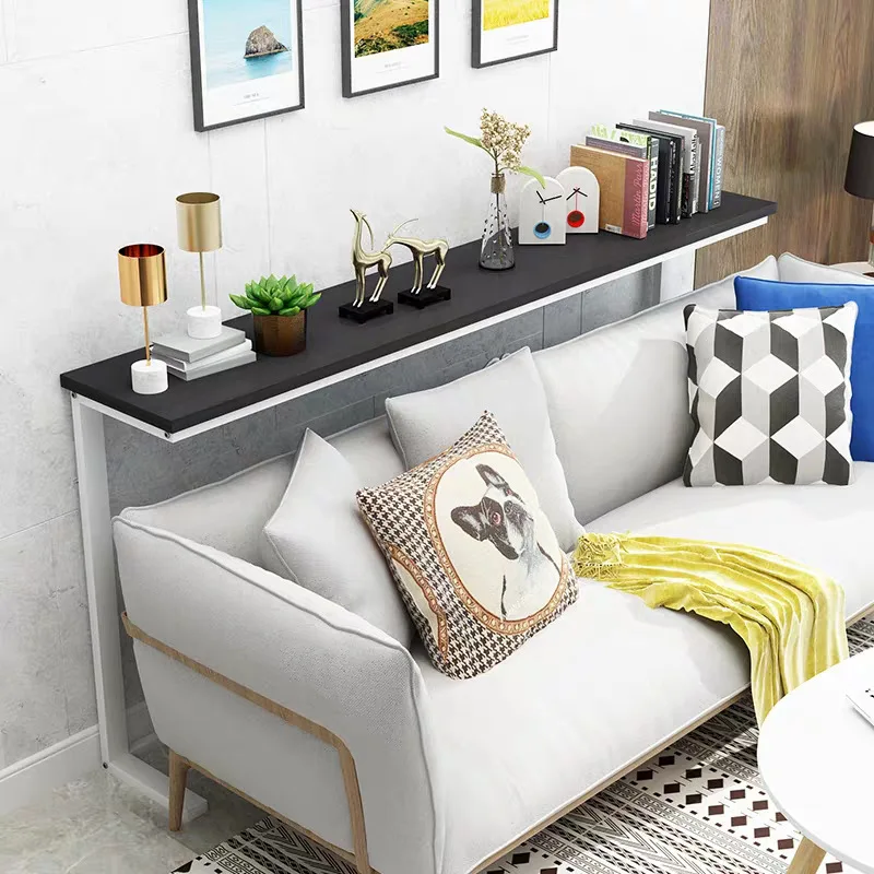 Modern Minimalism Sofa Bed Storage Shelf  Living Room Against The Wall Long Console Table