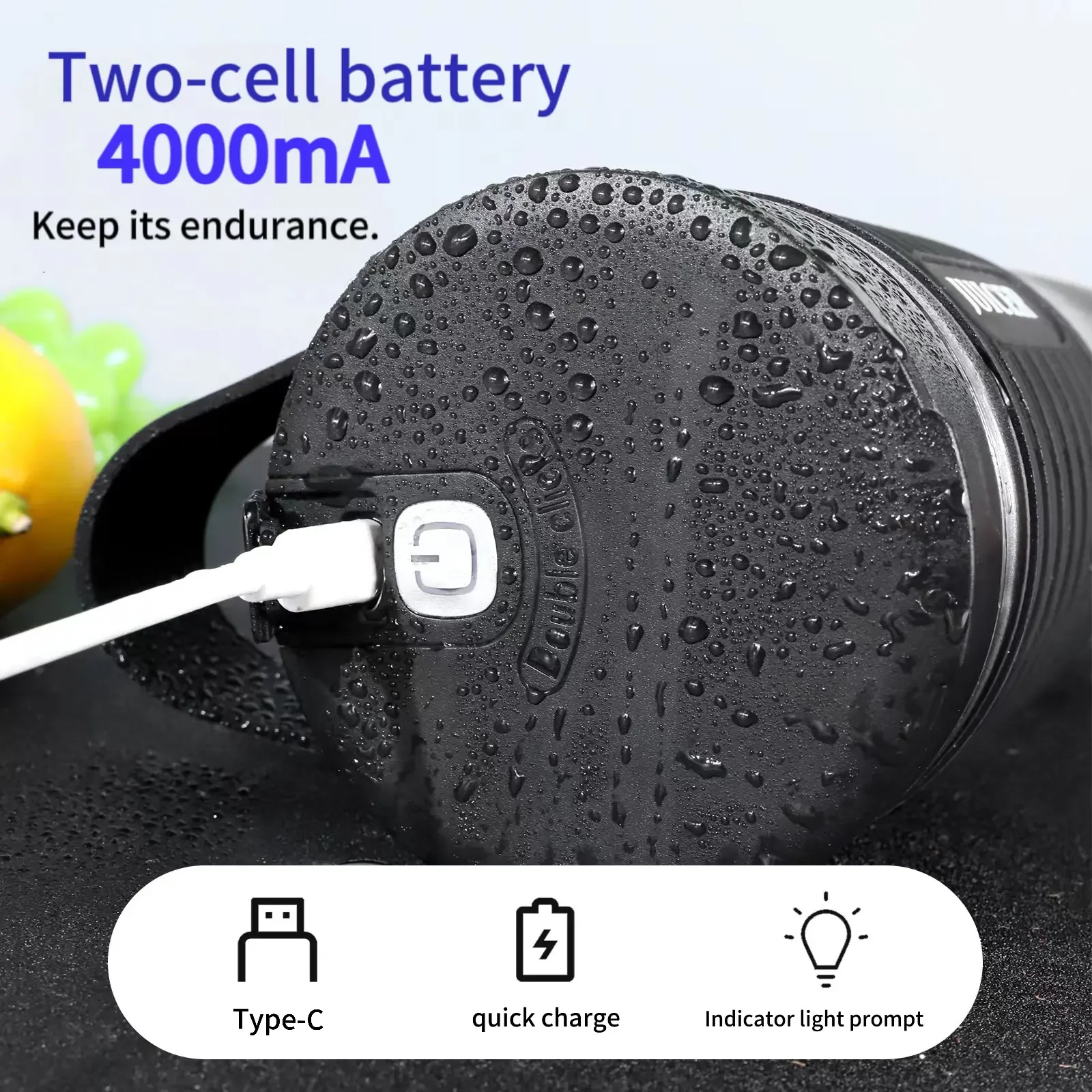 WONDERFUL 16 Oz juicer cup Rechargeable Portable Blender Shakes and Type-C Personal Blender Mini Smoothie Blender